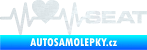 Samolepka Srdeční tep 060 pravá Seat 3D karbon bílý