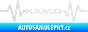Samolepka Srdeční tep 067 Kamiq 3D karbon bílý
