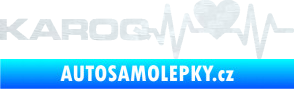 Samolepka Srdeční tep 068 levá Karoq 3D karbon bílý
