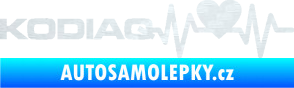 Samolepka Srdeční tep 070 levá Kodiaq 3D karbon bílý