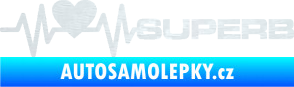 Samolepka Srdeční tep 072 pravá Superb 3D karbon bílý