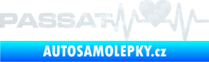 Samolepka Srdeční tep 077 levá Volkswagen Passat 3D karbon bílý