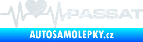 Samolepka Srdeční tep 077 pravá Volkswagen Passat 3D karbon bílý