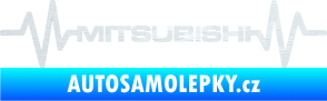 Samolepka Srdeční tep 083 Mitsubishi 3D karbon bílý