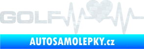 Samolepka Srdeční tep 084 levá Volkswagen Golf 3D karbon bílý