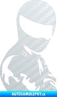 Samolepka Stig pravá 3D karbon bílý