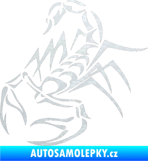Samolepka Štír 017 levá 3D karbon bílý