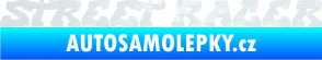 Samolepka Street racer nápis 3D karbon bílý