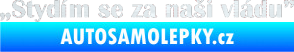 Samolepka Stydím se za naši vládu 004 3D karbon bílý
