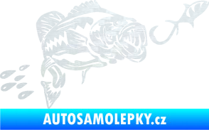 Samolepka Sumec 006 pravá s návnadou 3D karbon bílý