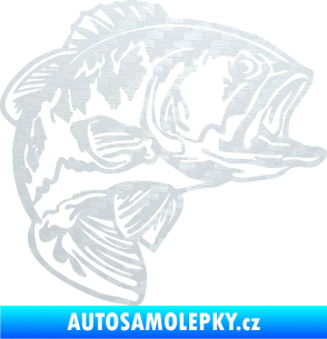 Samolepka Sumec 007 pravá 3D karbon bílý
