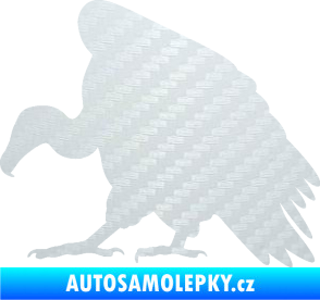 Samolepka Sup 001 levá 3D karbon bílý