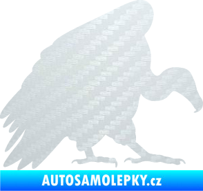 Samolepka Sup 001 pravá 3D karbon bílý