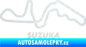 Samolepka Okruh Suzuka 3D karbon bílý