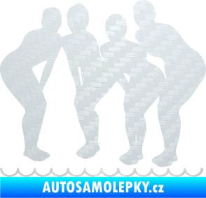 Samolepka Synchronizované plavání 001 tým 3D karbon bílý