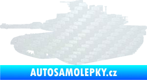 Samolepka Tank 002 levá M1 Abrams 3D karbon bílý