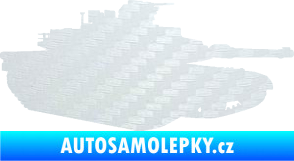 Samolepka Tank 002 pravá M1 Abrams 3D karbon bílý