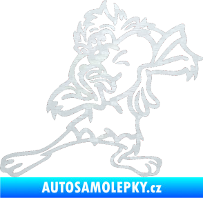 Samolepka Tazman stydlivej levá 3D karbon bílý