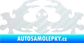 Samolepka Tetování 039 3D karbon bílý