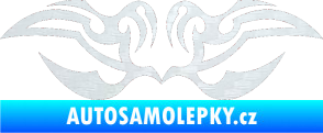 Samolepka Tetování 066 3D karbon bílý
