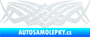 Samolepka Tetování 076 3D karbon bílý