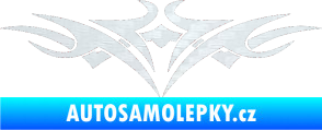 Samolepka Tetování 106 3D karbon bílý