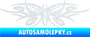 Samolepka Tetování 111 motýl 3D karbon bílý