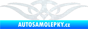Samolepka Tetování 128 3D karbon bílý