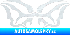 Samolepka Tetování 138 3D karbon bílý