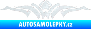 Samolepka Tetování 140 3D karbon bílý