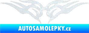 Samolepka Tetování 146 3D karbon bílý