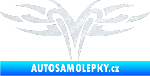 Samolepka Tetování 151 3D karbon bílý