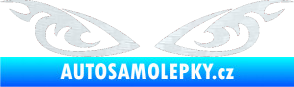 Samolepka Tetování 182 oči 3D karbon bílý