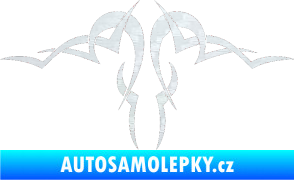 Samolepka Tetování 188 3D karbon bílý