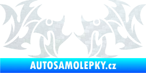 Samolepka Tetování 194 3D karbon bílý