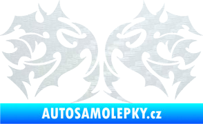 Samolepka Tetování 197 3D karbon bílý