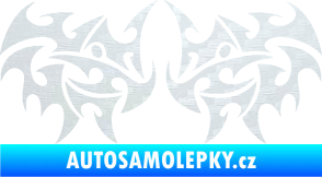 Samolepka Tetování 203 3D karbon bílý
