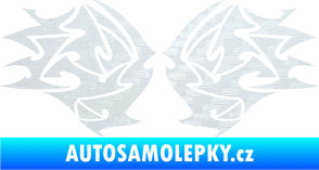 Samolepka Tetování 205 3D karbon bílý