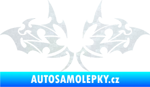 Samolepka Tetování 206 3D karbon bílý