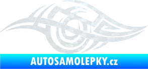 Samolepka Tetování 208 levá 3D karbon bílý