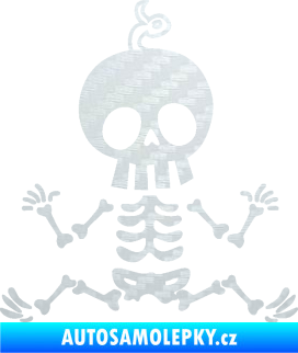 Samolepka The Bone Family Mimi chlapeček 3D karbon bílý