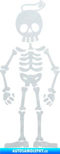 Samolepka The Bone Family Táta 3D karbon bílý