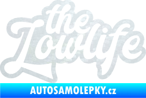 Samolepka The lowlife nápis 3D karbon bílý