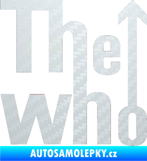 Samolepka The Who 3D karbon bílý