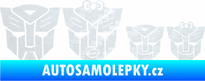 Samolepka Transformers 001 rodinka v autě 3D karbon bílý