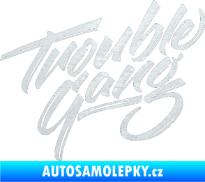 Samolepka Trouble Gang - Marpo 3D karbon bílý