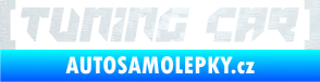 Samolepka Tuning car 3D karbon bílý