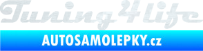 Samolepka Tuning for life nápis 3D karbon bílý