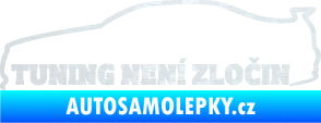 Samolepka Tuning není zločin 001 3D karbon bílý
