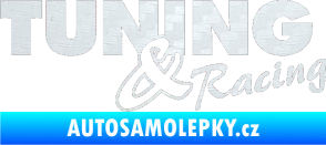 Samolepka Tuning racing 001 3D karbon bílý